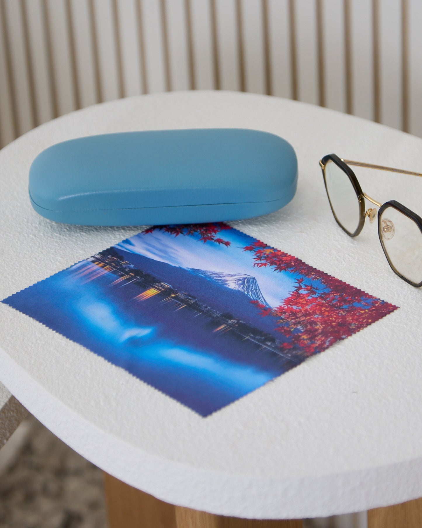Glasses Case & Cloth - Blue/Mount Fuji