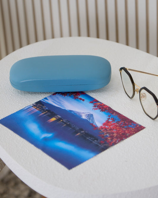 Glasses Case & Cloth - Blue/Mount Fuji