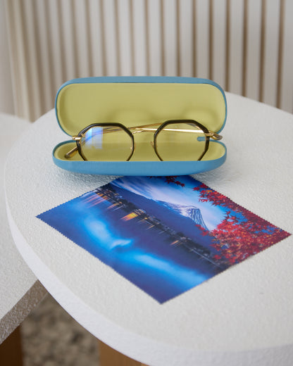 Glasses Case & Cloth - Blue/Mount Fuji