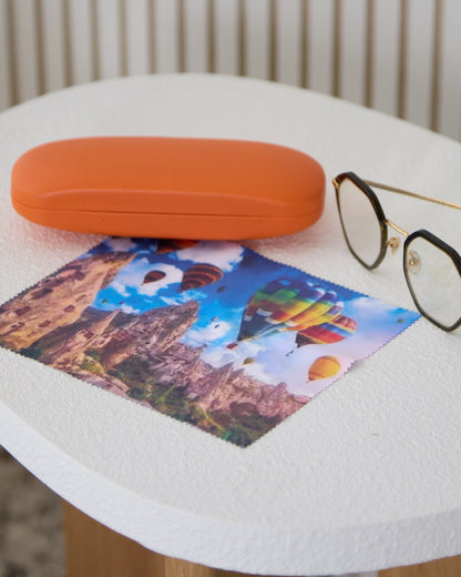 Glasses Case & Cloth - Orange/Cappadocia