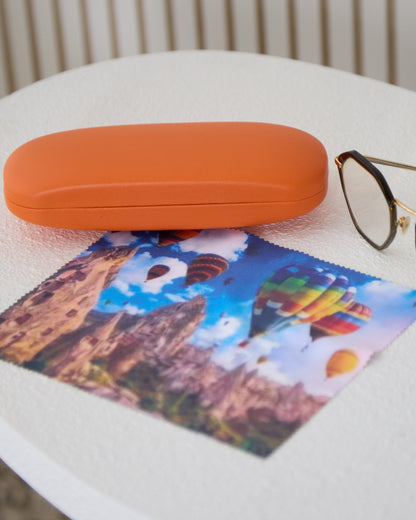 Glasses Case & Cloth - Orange/Cappadocia