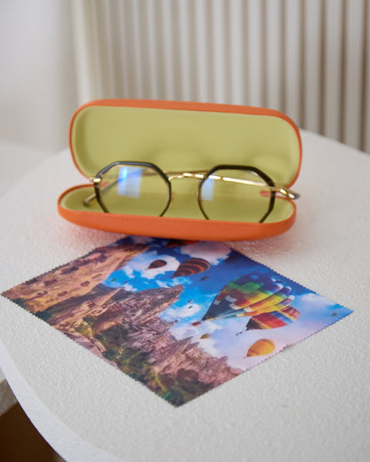 Glasses Case & Cloth - Orange/Cappadocia