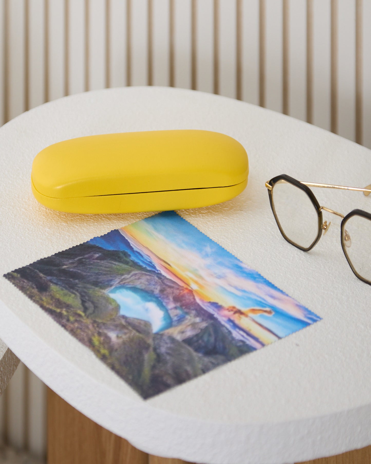 Glasses Case & Cloth - Yellow/Kelimutu Lakes