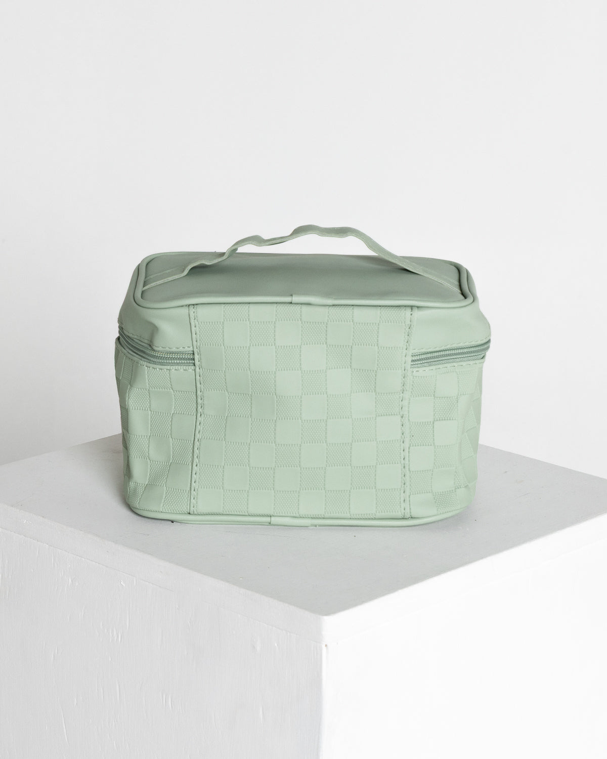 Globetrotter Cosmetic / Travel Case - Sage Check