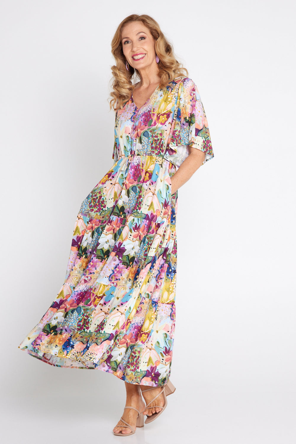 Gravity Dress - Spring Floral Painting