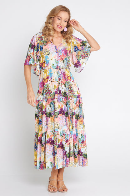 Gravity Dress - Spring Floral Painting