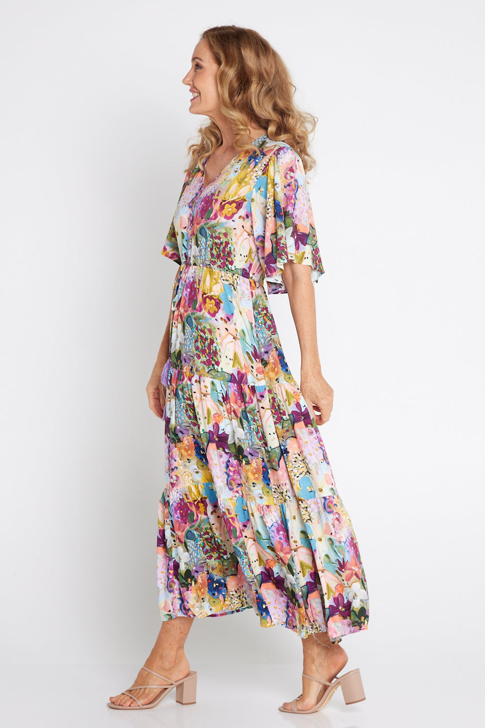 Gravity Dress - Spring Floral Painting