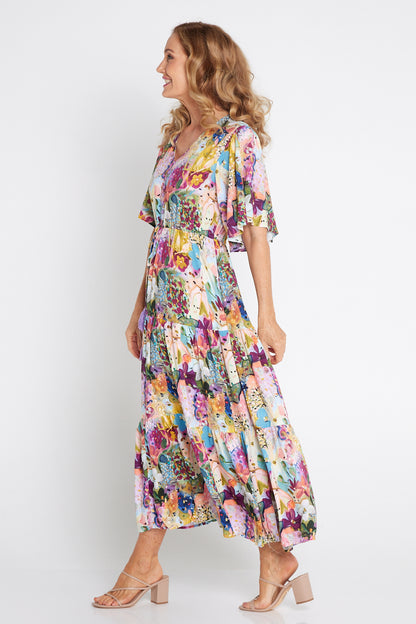 Gravity Dress - Spring Floral Painting