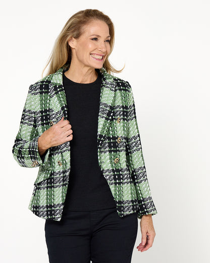 Nathalia Jacket - Green Check