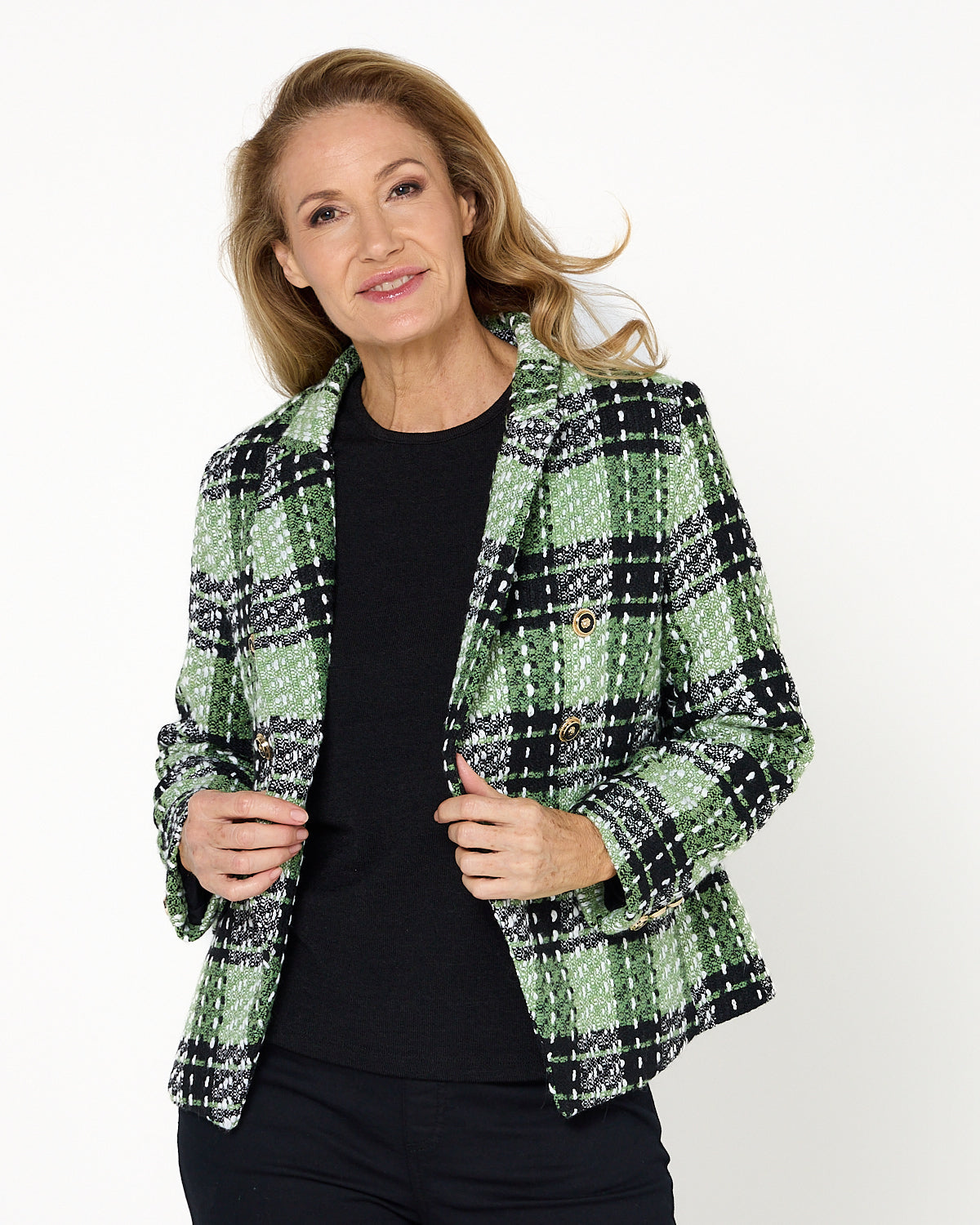 Nathalia Jacket - Green Check