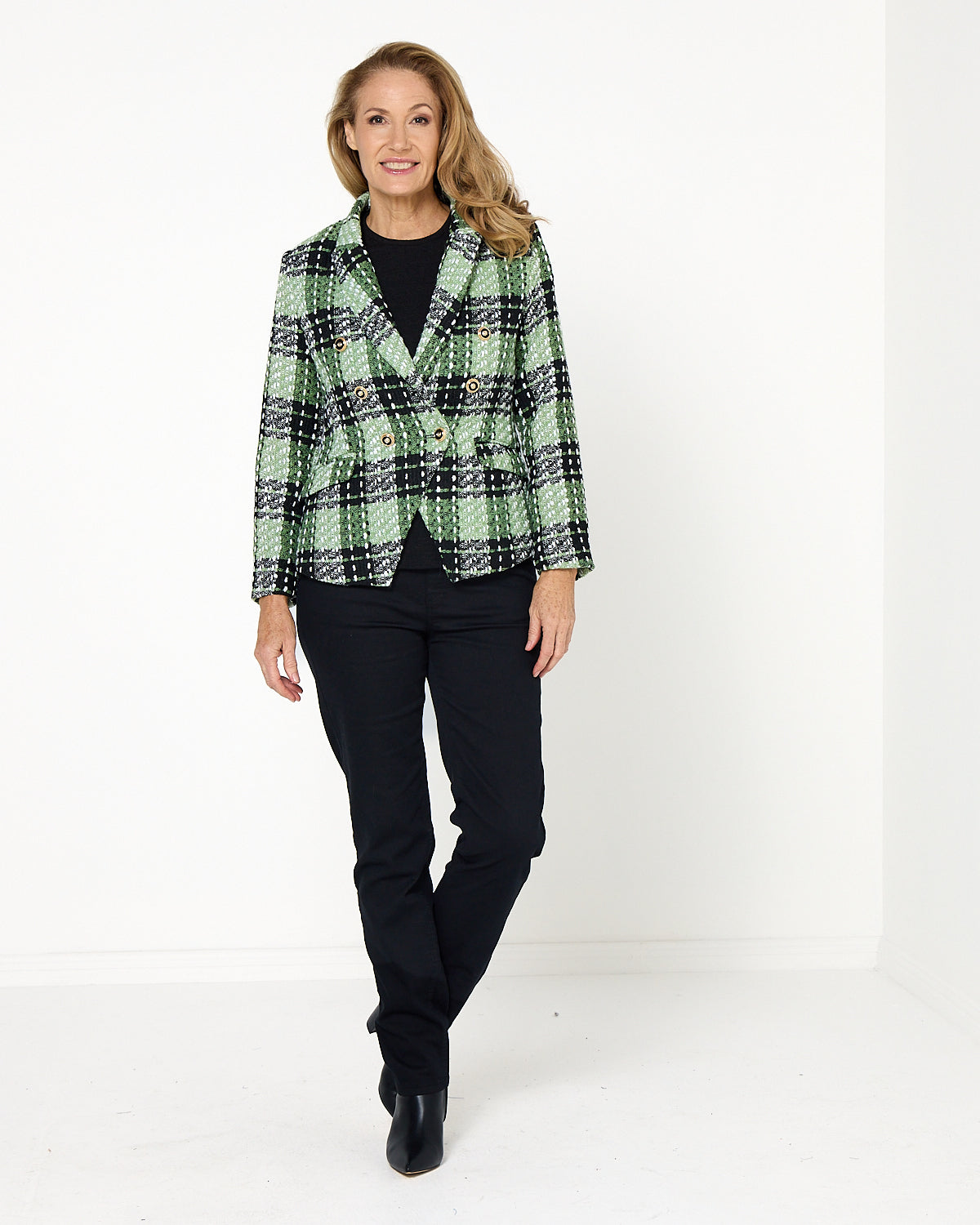 Nathalia Jacket - Green Check