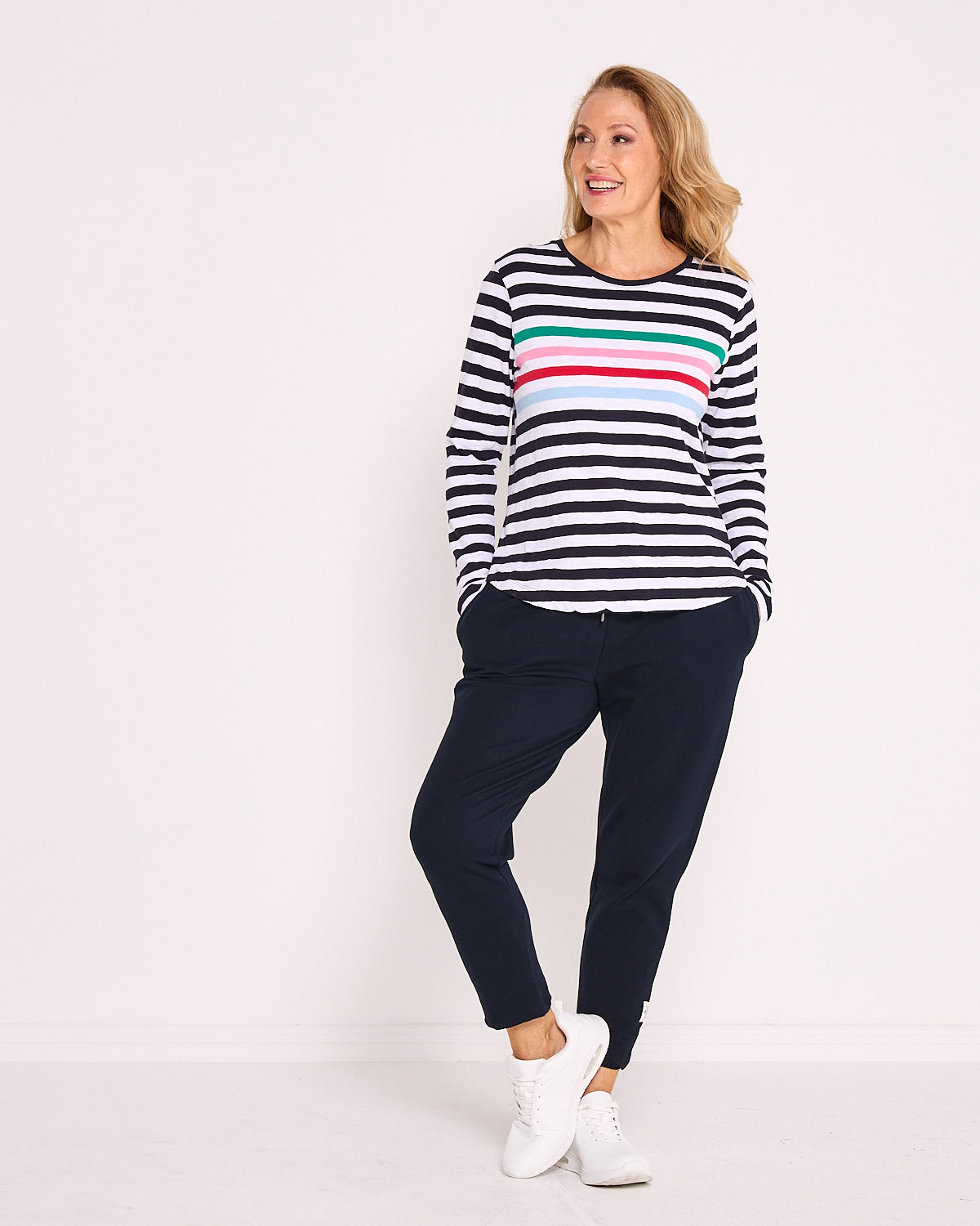Harmony Tee - Rainbow Stripe
