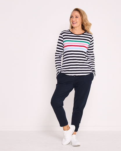 Harmony Tee - Rainbow Stripe