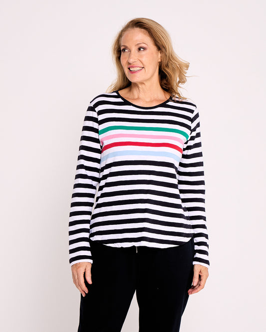 Harmony Tee - Rainbow Stripe