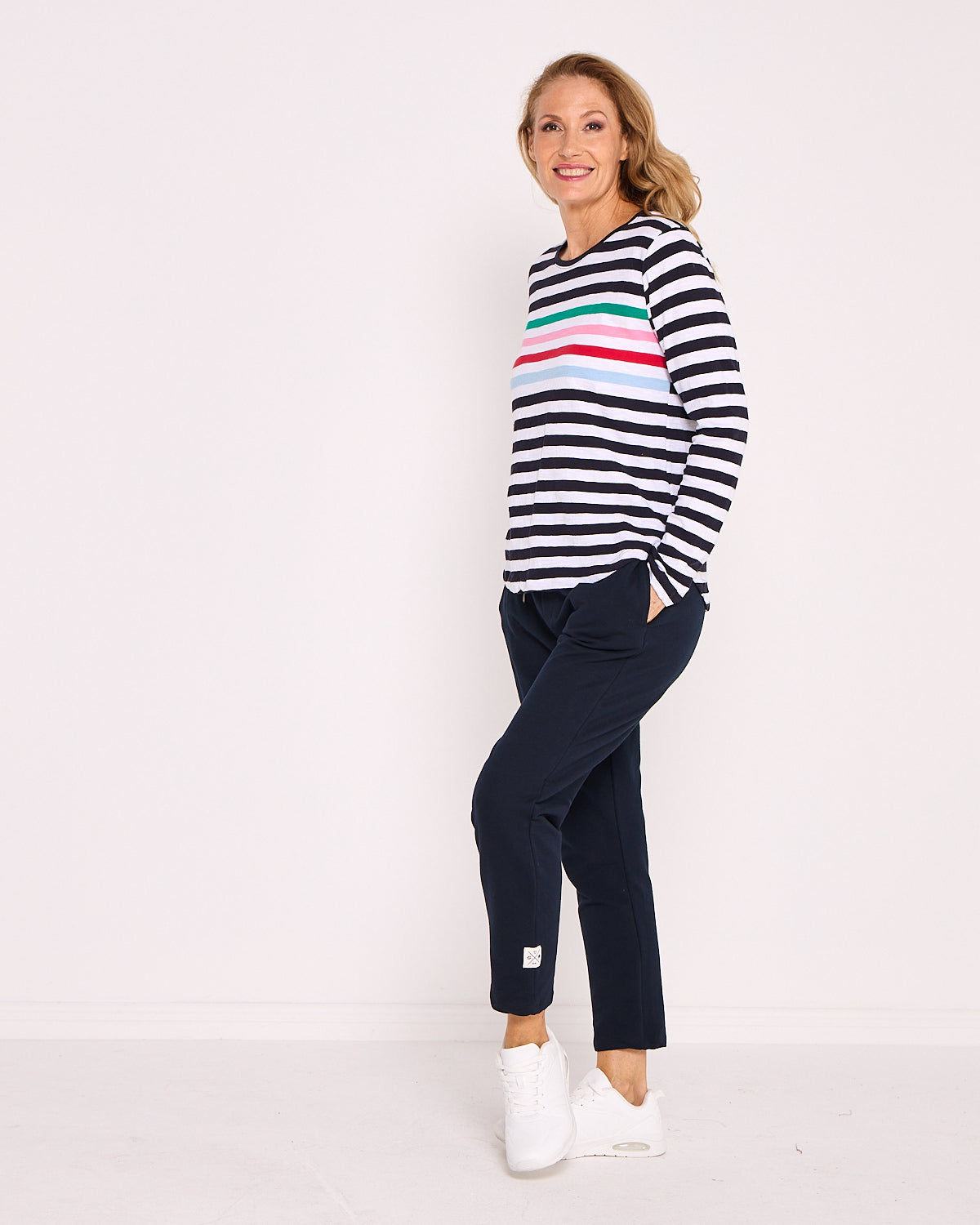 Harmony Tee - Rainbow Stripe