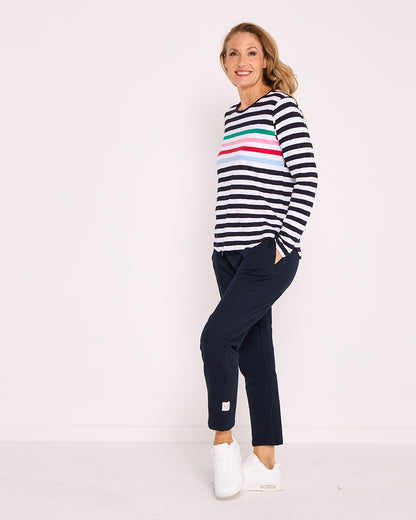 Harmony Tee - Rainbow Stripe