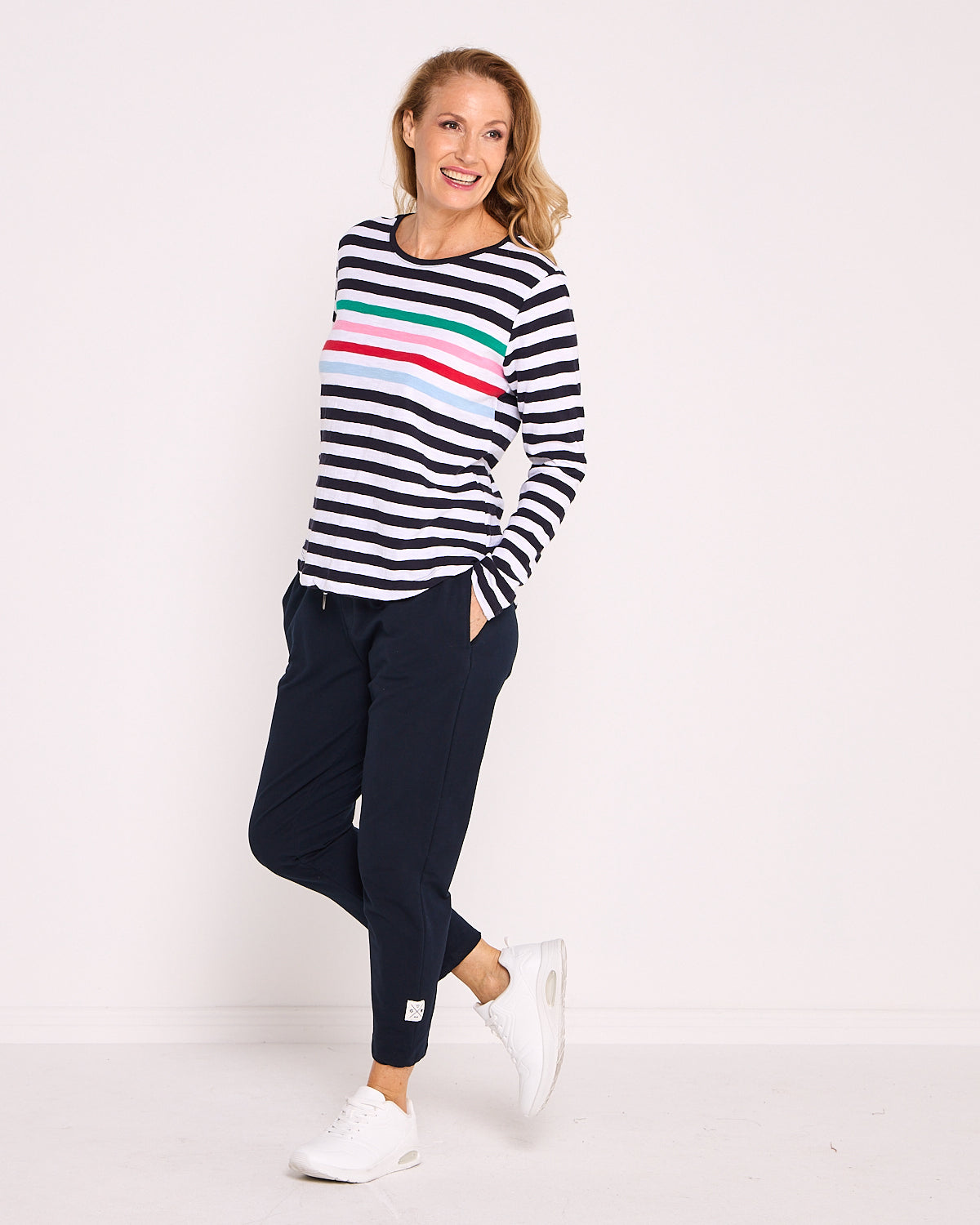 Harmony Tee - Rainbow Stripe