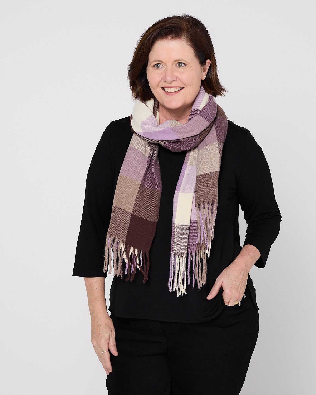 Morley Scarf - Lilac Check