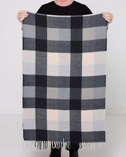 Lavenham Scarf - Charcoal Check