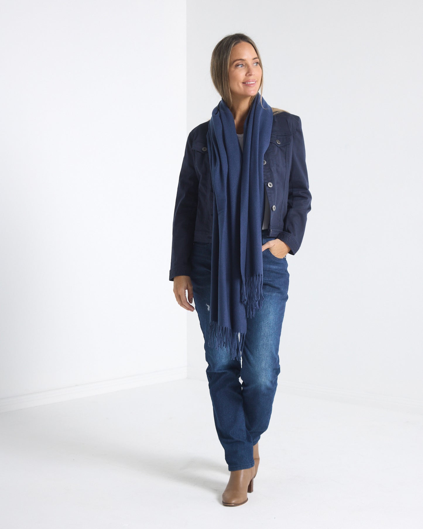 Tenby Scarf - Navy