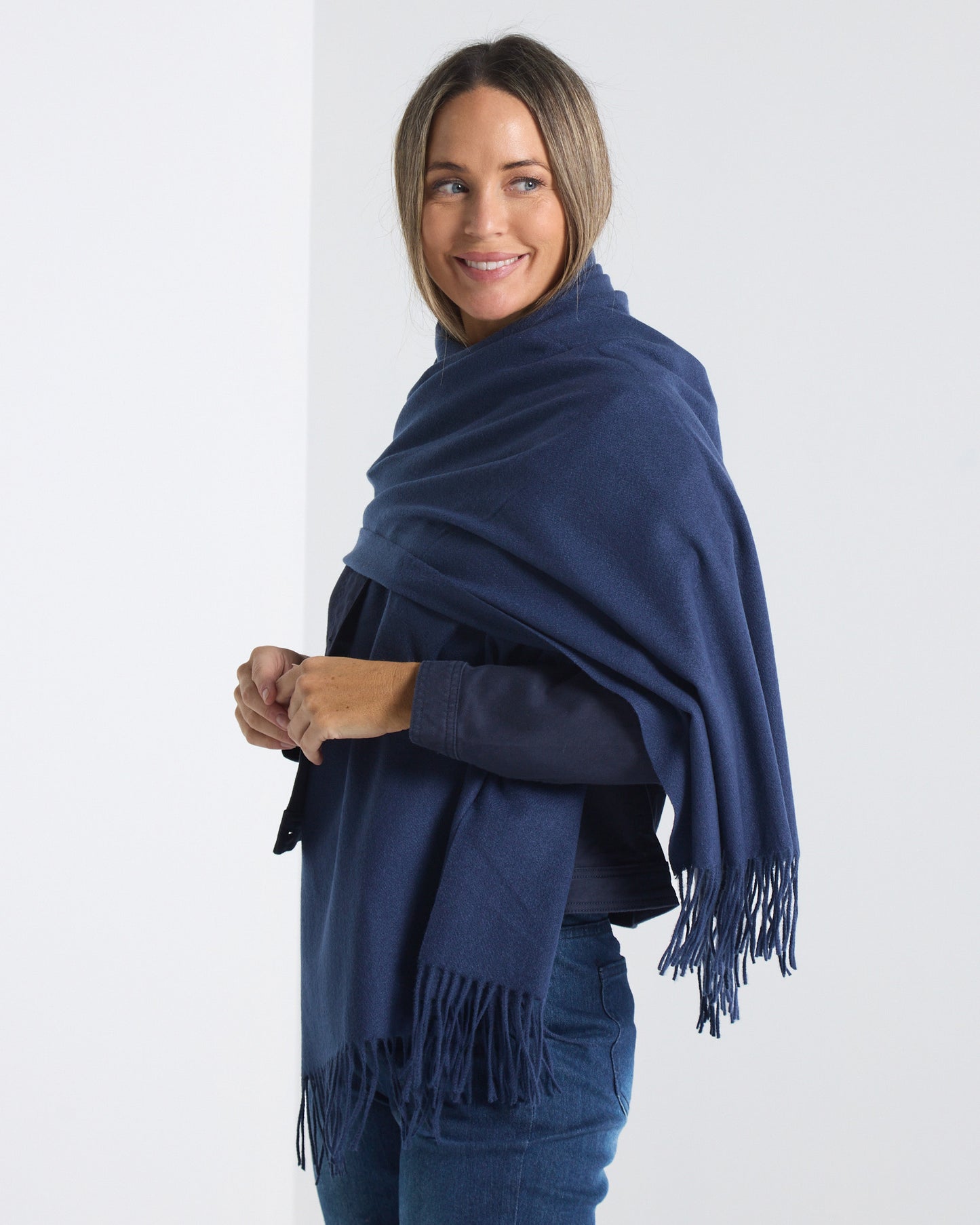 Tenby Scarf - Navy
