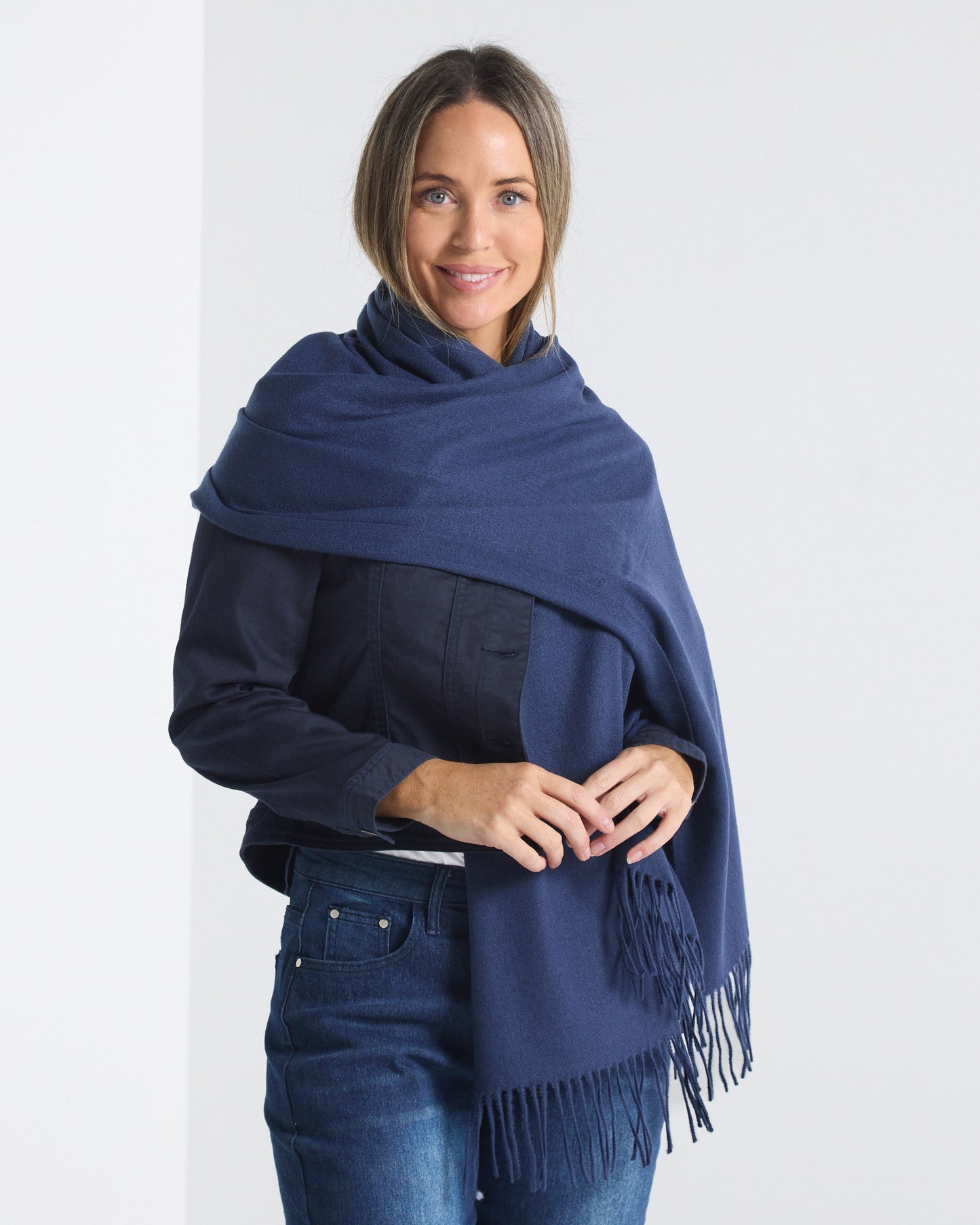 Tenby Scarf - Navy