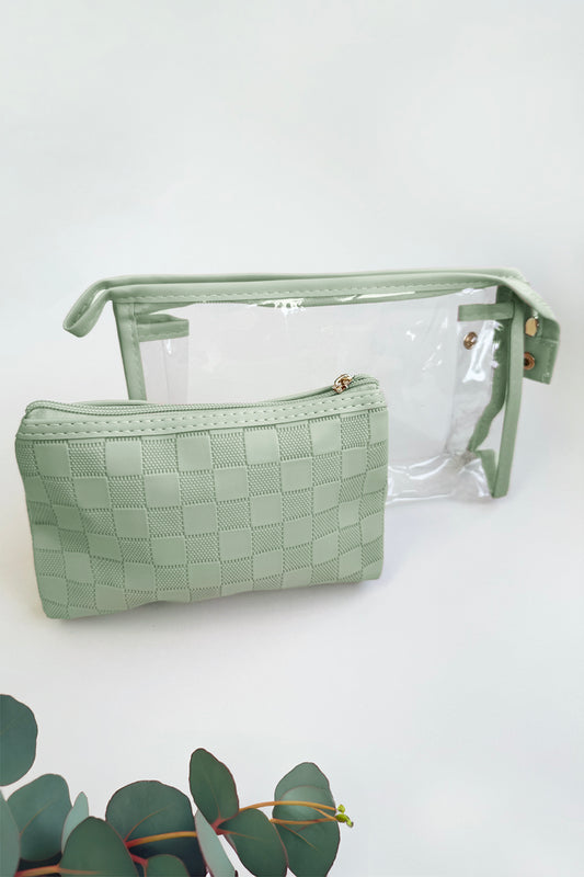 Harmony Cosmetic/Travel Cases - Sage Check