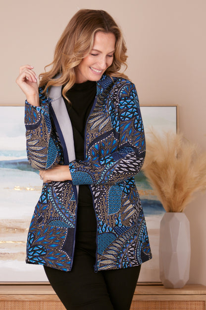 Hastings Fleece Lined Jacket - Lapis Lazuli
