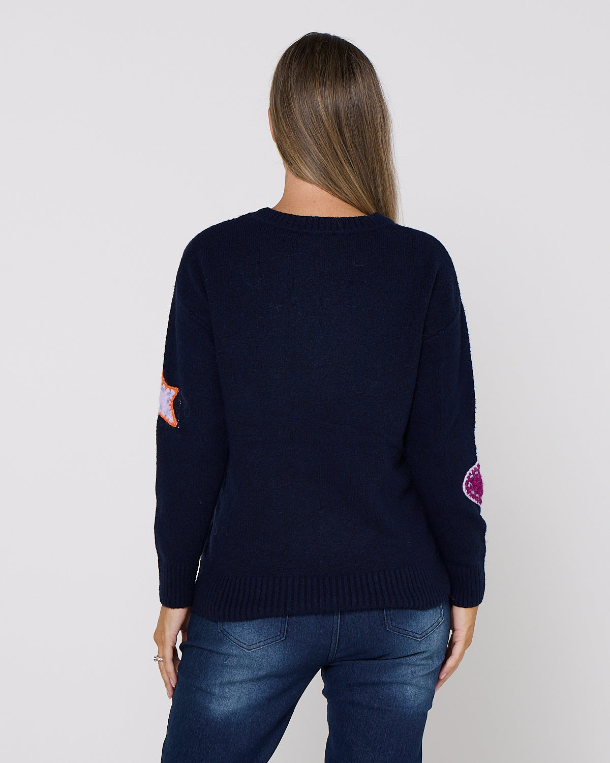 Brodie Applique Knit - Navy