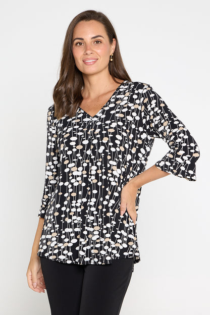 Hillbank Top - Pebble Print