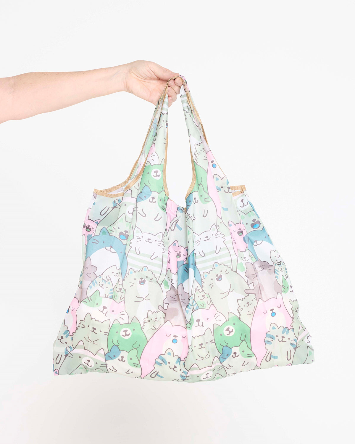 Large Reusable Shopping Bag - Fat Cats