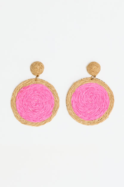 Summer Brights Raffia Earrings