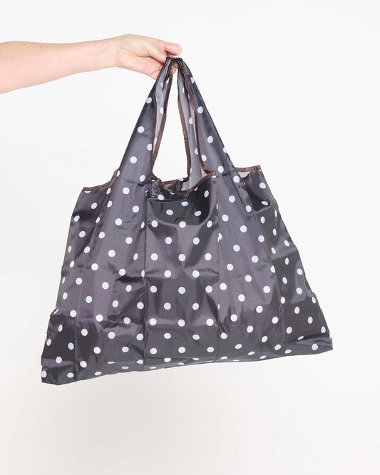 Large Reusable Shopping Bag - Midnight Dots