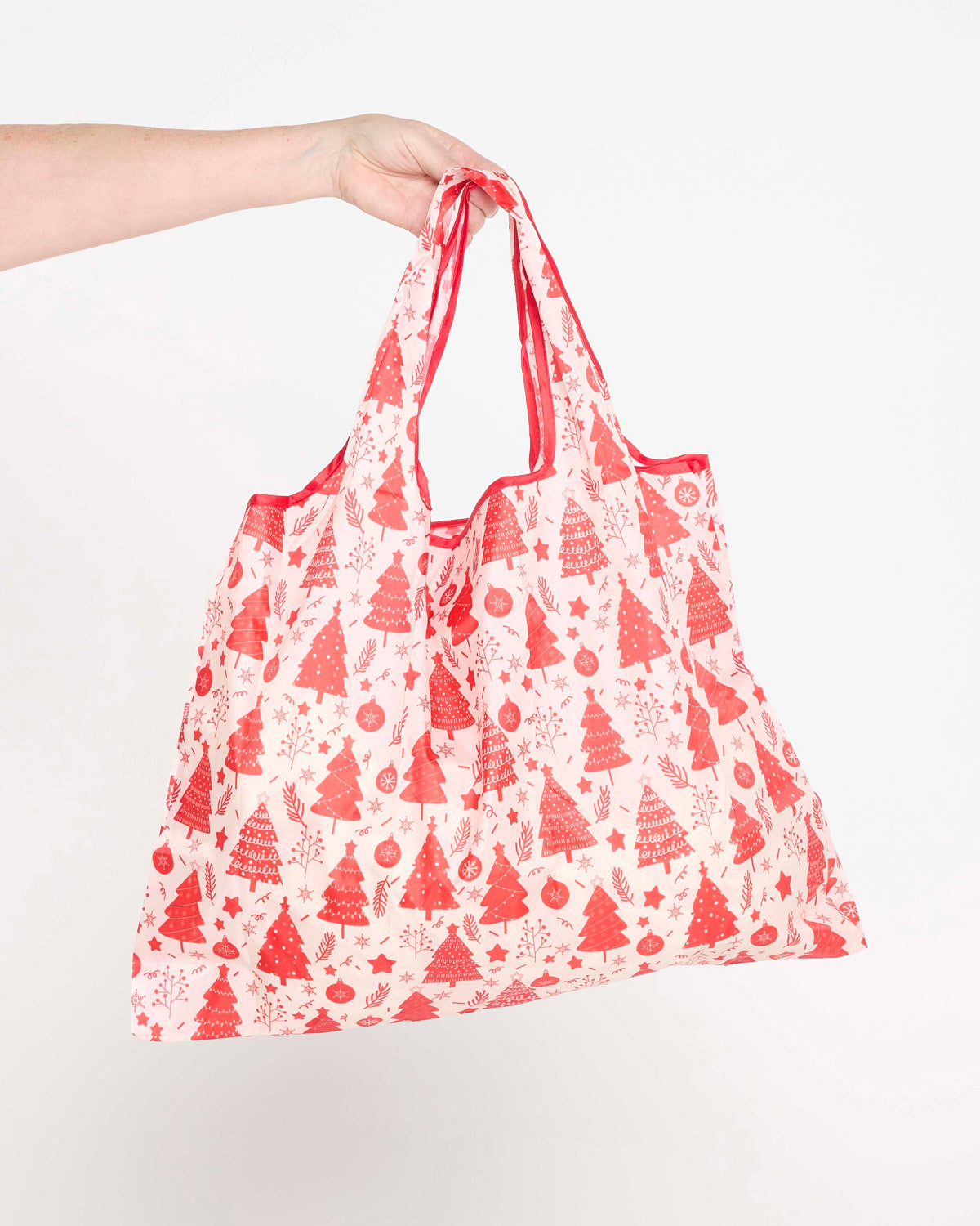 Large Reusable Shopping Bag - White Christmas