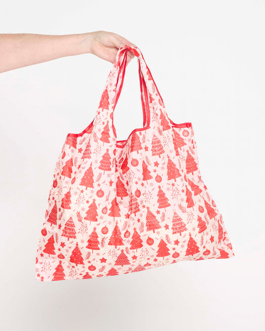 Large Reusable Shopping Bag - White Christmas