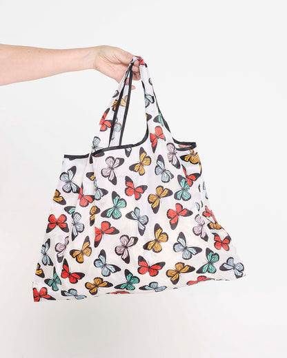 Large Reusable Shopping Bag - Butterflies