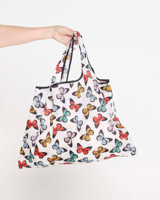 Large Reusable Shopping Bag - Butterflies