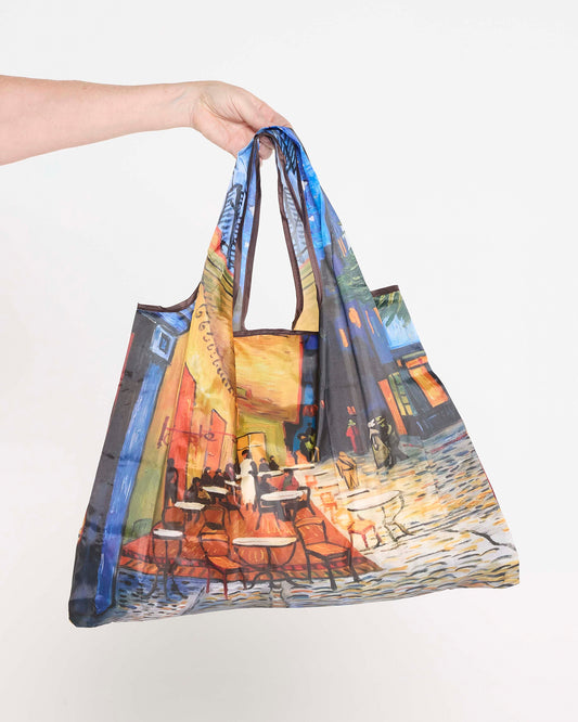 Large Reusable Shopping Bag - Cafe Culture