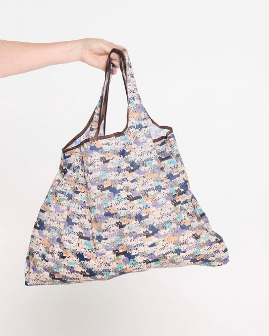 Large Reusable Shopping Bag - Whisker Parade