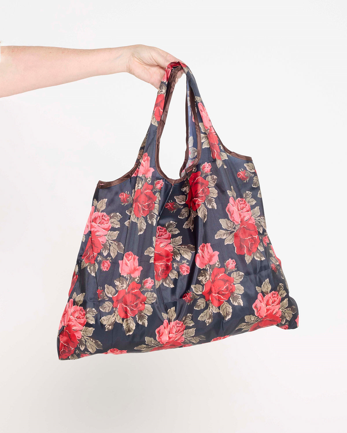 Large Reusable Shopping Bag - Red Roses