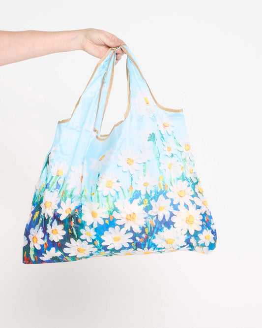 Large Reusable Shopping Bag - Daisies