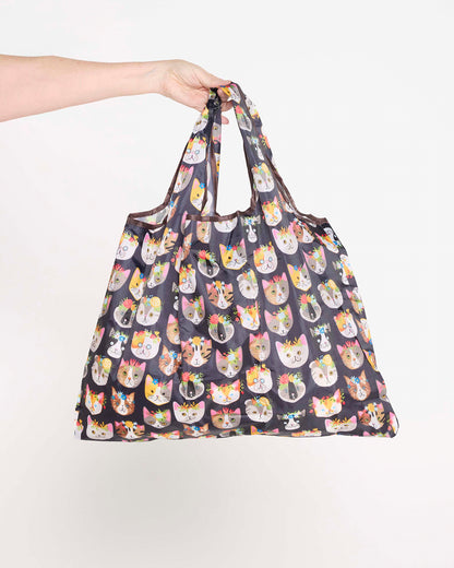 Large Reusable Shopping Bag - Friendly Felines