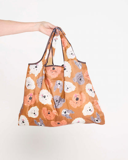 Large Reusable Shopping Bag - Puppy Parade