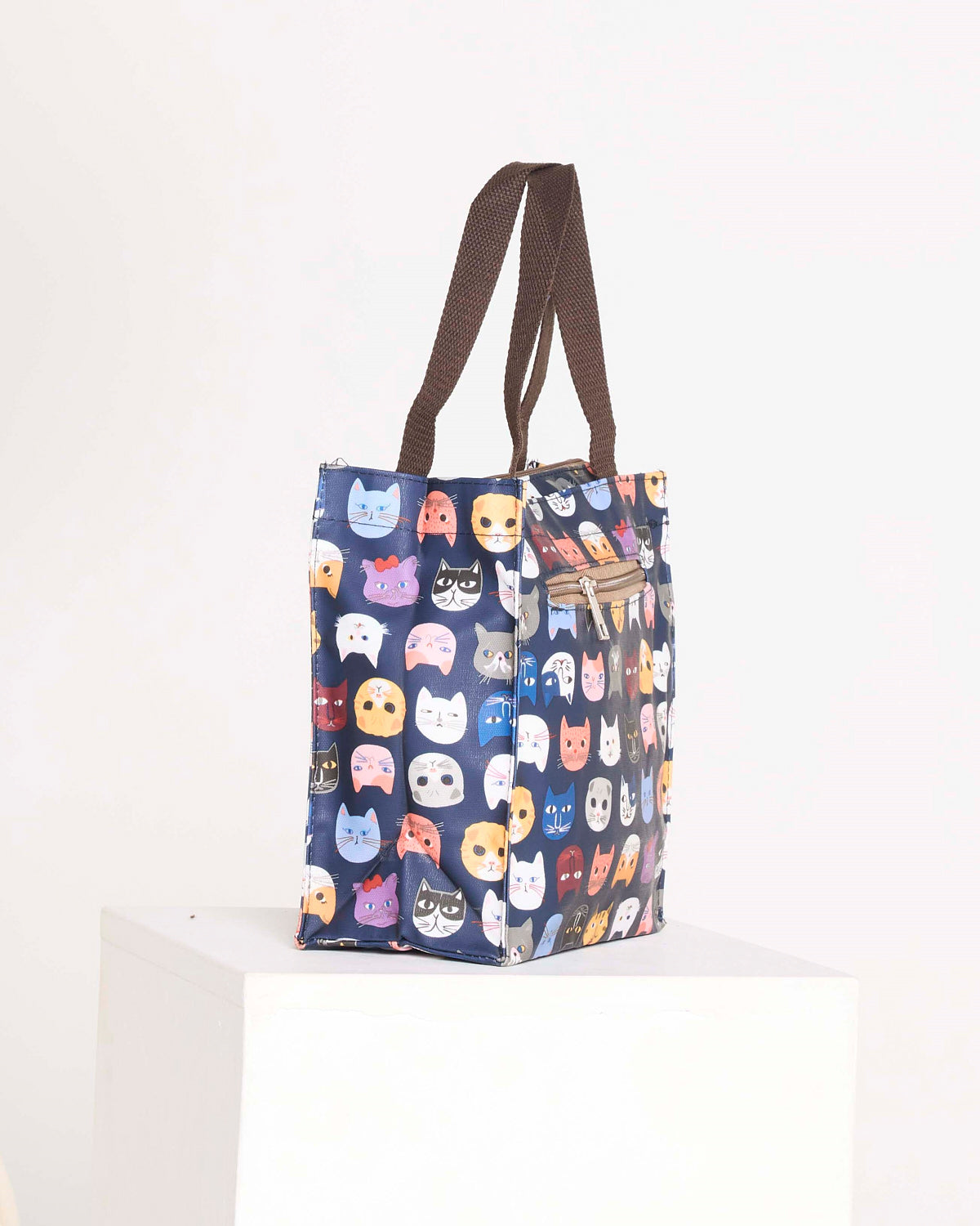 Whisker Faces Lunch Bag – Navy