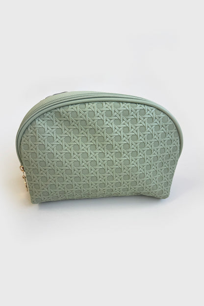 Tranquility Cosmetic Case - Sage Weave