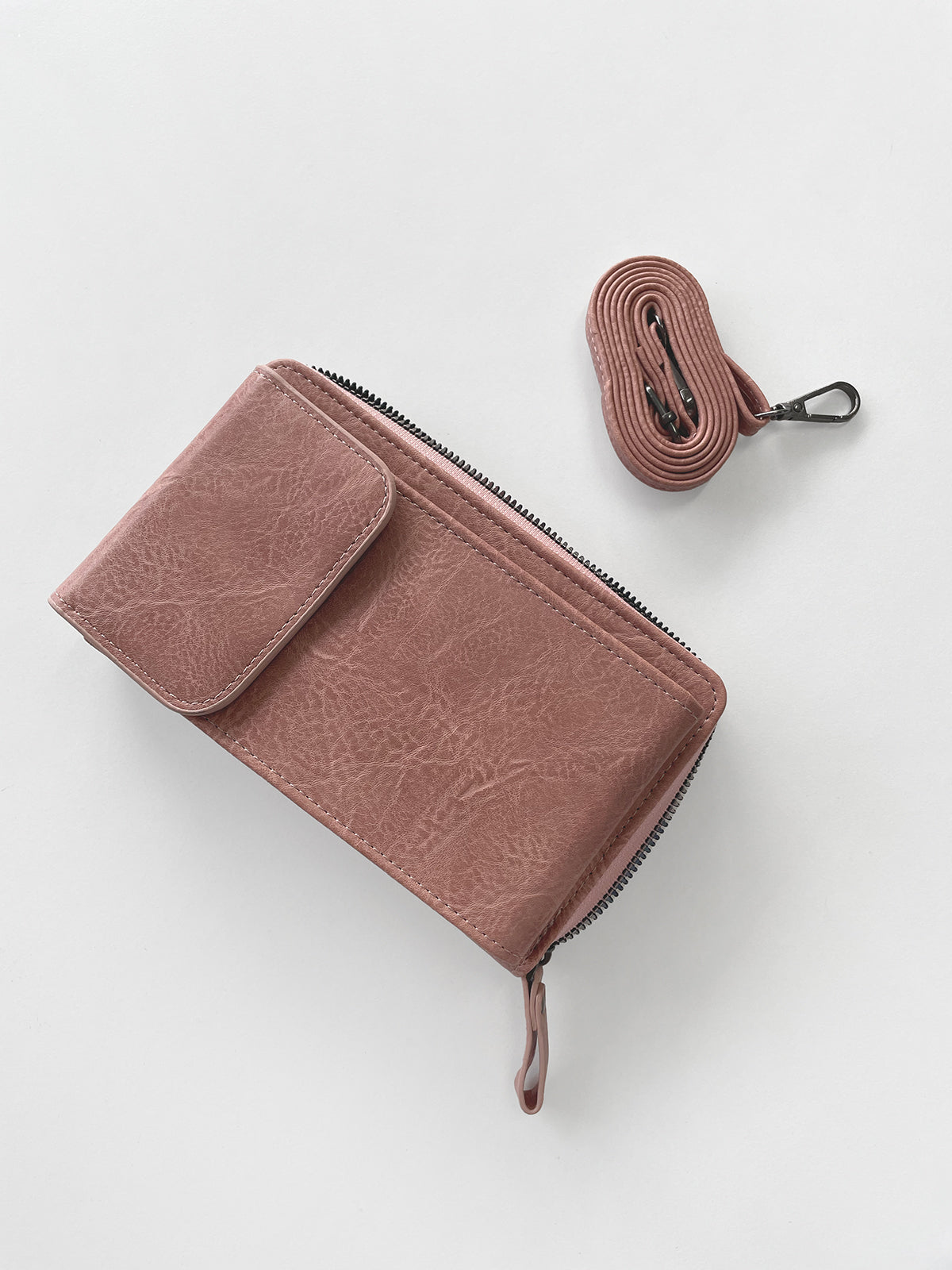 Phone Holder Purse - Dark Peach Pink