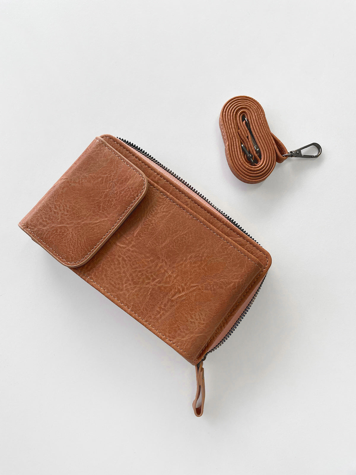 Phone Holder Purse - Brown