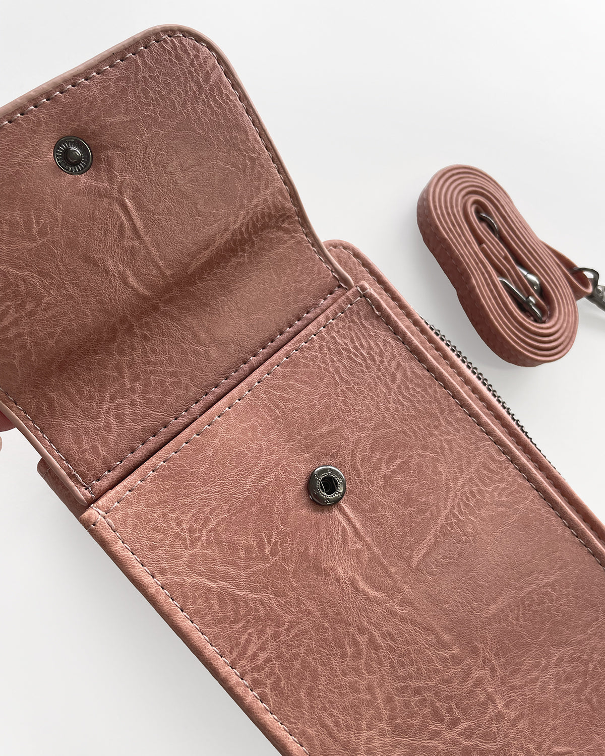 Phone Holder Purse - Dark Peach Pink