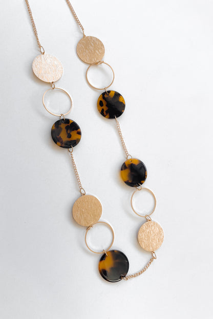 Giselle Necklace - Gold/Tortoiseshell