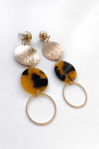 Giselle Necklace & Earring Set - Gold/Tortoiseshell